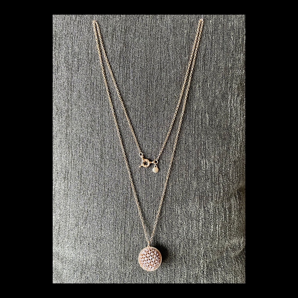 Vintage stamped J. Crew  Rhinestone embellished Ball Necklace